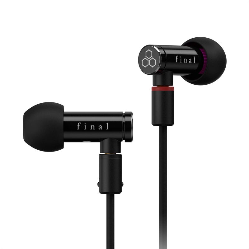 final E4000 in Ear Isolating Earphones, 6.4mm Dynamic Driver, High-Resolution, Aluminium Housing, Detachable OFC MMCX Cable, Swing-Fit Eartips - Black Aluminium - Image 1