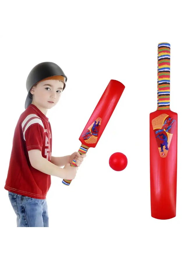 Toyshine Bat and Ball Junior Cricket Combo Size 2 for Kids 3-5 Years - Assorted - Image 1