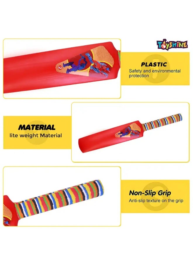 Toyshine Bat and Ball Junior Cricket Combo Size 2 for Kids 3-5 Years - Assorted - Image 2