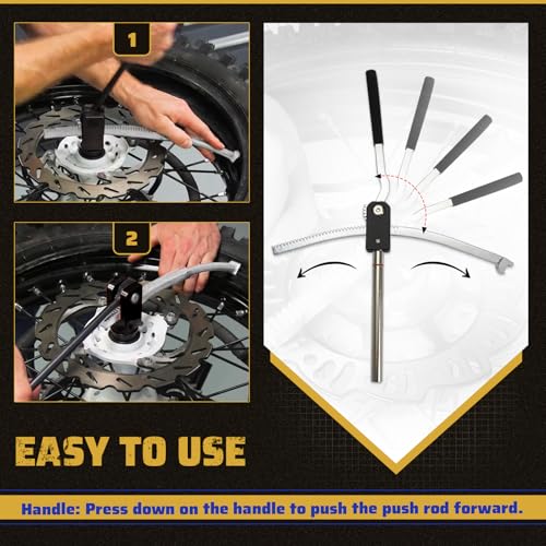 FQRANBO Dirt Bike Tire Changing Tool Kit Fits for Dirt Bikes Motocross Enduro 16" to 21" Wheels, Portable Tire Changer Includes 15/17/20/25mm Axles, Black - Image 4