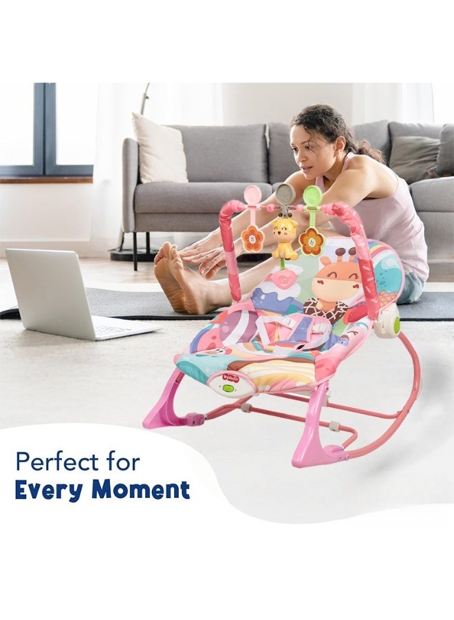 Baby Bouncer Seat, Baby Rocker, Swings and Vibrations seat for Infants, Portable Baby Swing with Music Box and Toys, Adjustable Multi Position, Newborn to Toddler, giraffe - Image 4