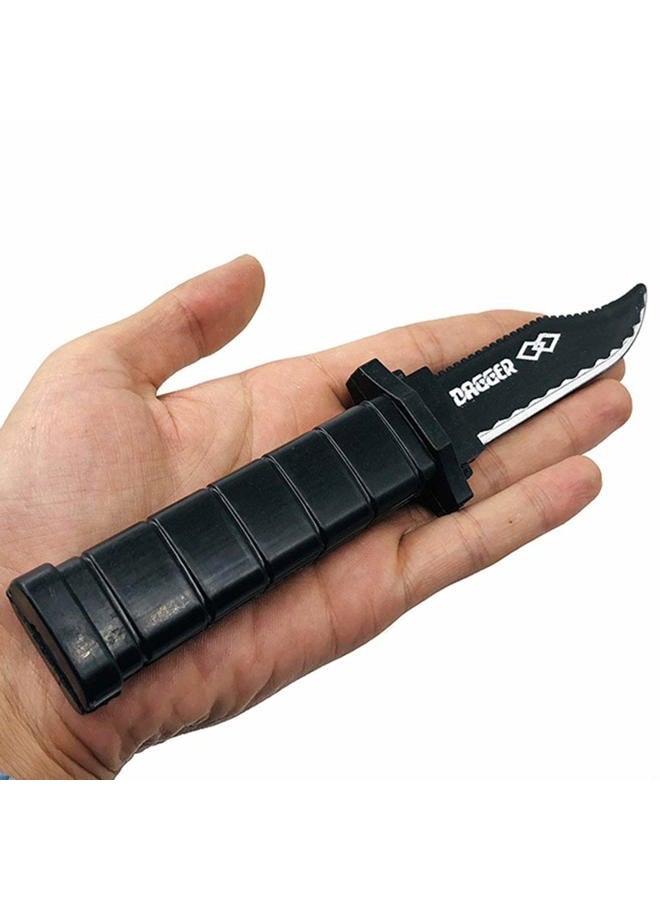 Cooplay 4PCS Retractable Fake Knife Toy Extension Hardcover Dagger Plastic Funny Trick Gadget Props Classic Gag Fun Prank Friend for Halloween Fools Day Party - Image 5