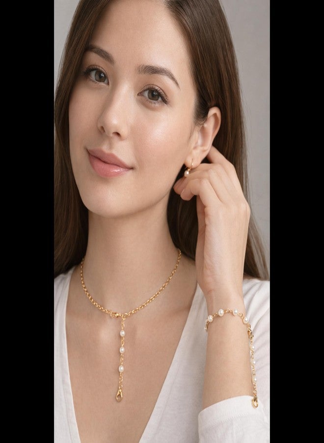 ST logo Pearl Women Girl Boy & Men Jewellery Making Golden Extender for Chain Set Bracelet Pendant & Necklace (Pack of 6 pcs, Golden) - Image 5