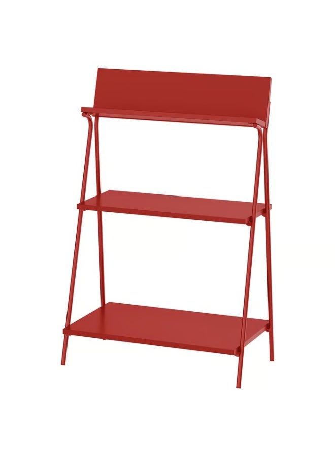 مساحة تخزين مفتوحة، لون أحمر، 60×35×91 سم - Image 1
