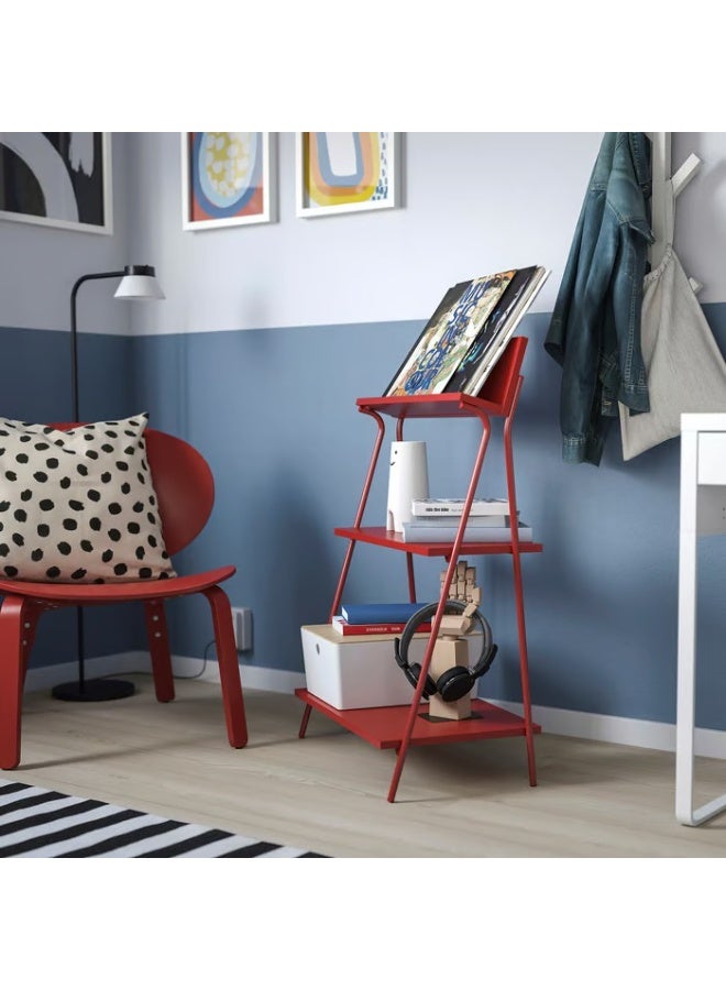 مساحة تخزين مفتوحة، لون أحمر، 60×35×91 سم - Image 2