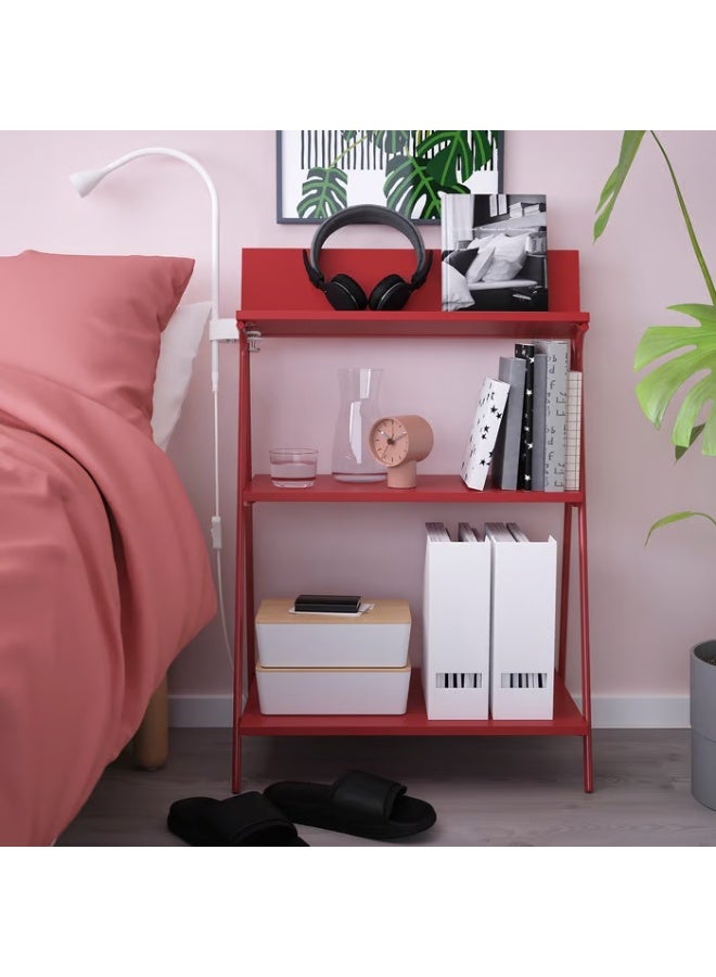 مساحة تخزين مفتوحة، لون أحمر، 60×35×91 سم - Image 3