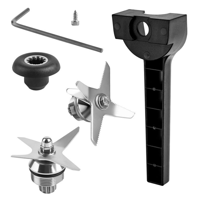 Flamiracle Blender blade Replacement Parts Compatible with Vitamix, Wet Blade Replacement for 5200, 5000, Pro 500, 5500, Standard 64oz, 48oz & 32oz Containers, Dry Blade Assembly with Wrench & Drive Socket Kit - Image 1