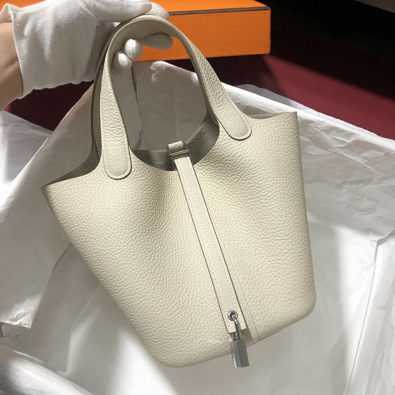 Bag 2023 New Style Vegetable Basket Women'S Bag Togo Cowhide Bucket Bag Large Capacity All-Match Niche High-End Handbag - Image 2