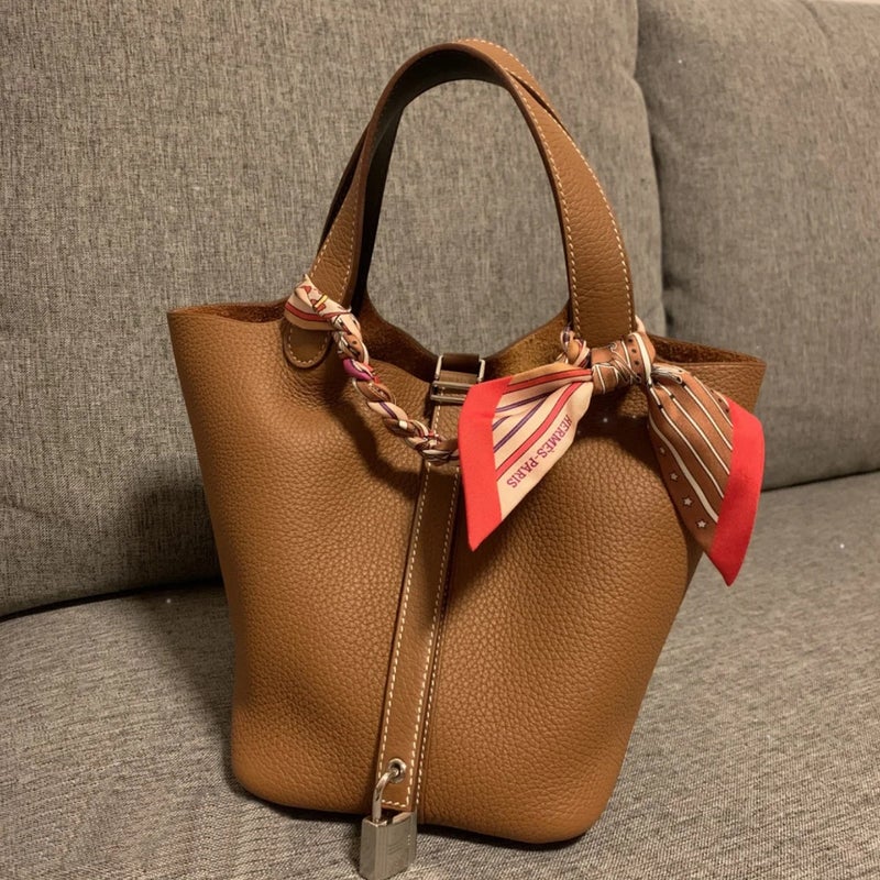 Bag 2023 New Style Vegetable Basket Women'S Bag Togo Cowhide Bucket Bag Large Capacity All-Match Niche High-End Handbag - Image 1