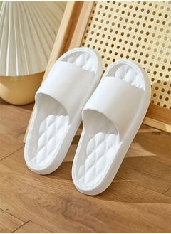 Gerenic EVA flip flops unisex white soft non-slip sandals suitable for hotel bathroom swimming 40-41 size  - Image 2