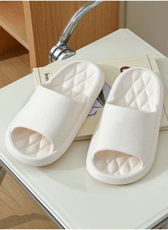 Gerenic EVA flip flops unisex white soft non-slip sandals suitable for hotel bathroom swimming 40-41 size  - Image 4