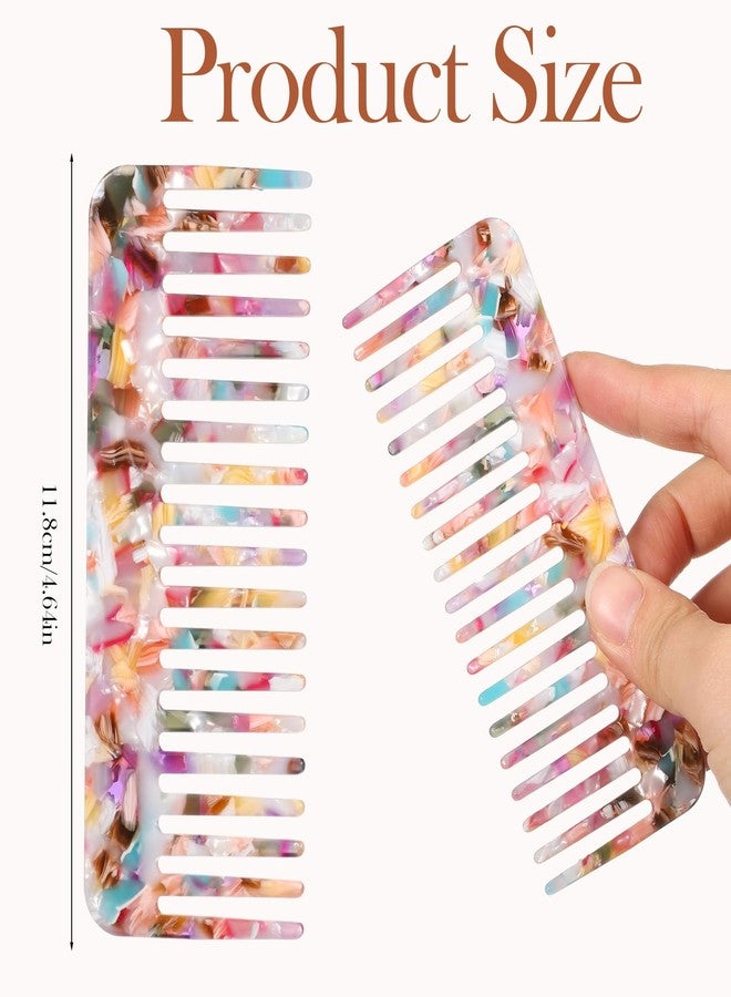 Yuomeaz 2 Pcs Comb Wide Tooth, Acetate Large Tooth Combs for Women, Wide Teeth Detangling Combs for Curly Wet Wavy Dry Thick Long Hair - Image 4