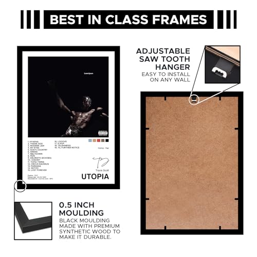 CodersParadise Travis Scott Utopia Wall Poster | 8x12 Inch (A4) Framed Music Artwork, Hanging Wall Decor for Bedroom, Living Room & Home, Album Art for Fans - Image 5