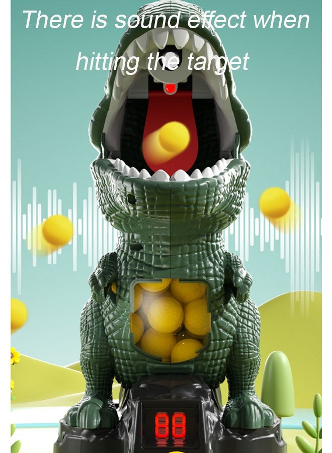Aikenn Movable Dinosaur Shooting Toys, Kids Electronic Target Shooting Games with 1 Dinosaur Toy Gun, 12 Soft Foam Balls 1 Glass Birthday Gift for Boys Girls Kids Children - Image 4