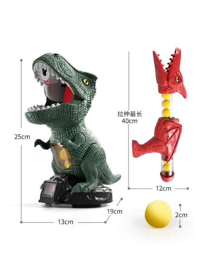 Aikenn Movable Dinosaur Shooting Toys, Kids Electronic Target Shooting Games with 1 Dinosaur Toy Gun, 12 Soft Foam Balls 1 Glass Birthday Gift for Boys Girls Kids Children - Image 2