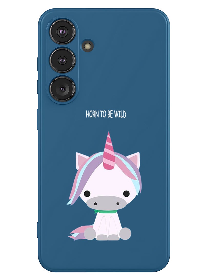 Theodor Protective Slim Fit Case Liquid Silicone Cover with Full Body Protection Anti-Scratch Shockproof Case For Samsung Galaxy S25 Plus (Blue) - born-to-be-wild - Image 1