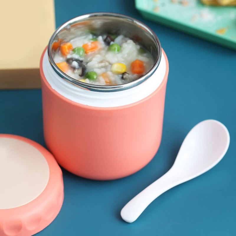 CASADELIGHT Lunch Box Yogurt Container with Lid Leak Proof Stainless Steel Cups with LidsOvernight Oats Containers with Lid Dishwasher Freezer Safe Pink 430ml - Image 3