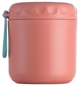 CASADELIGHT Lunch Box Yogurt Container with Lid Leak Proof Stainless Steel Cups with LidsOvernight Oats Containers with Lid Dishwasher Freezer Safe Pink 430ml - Image 1