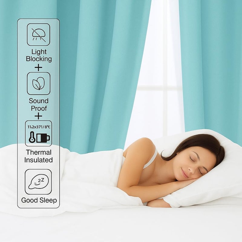 Amali Regal Dimout curtains with 16 Grommets in 2 panels Size (W132 x L 274cm) for living room Decor or bedroom window noise reduction and light blocking - Image 4