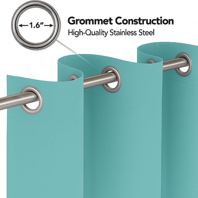 Amali Regal Dimout curtains with 16 Grommets in 2 panels Size (W132 x L 274cm) for living room Decor or bedroom window noise reduction and light blocking - Image 3