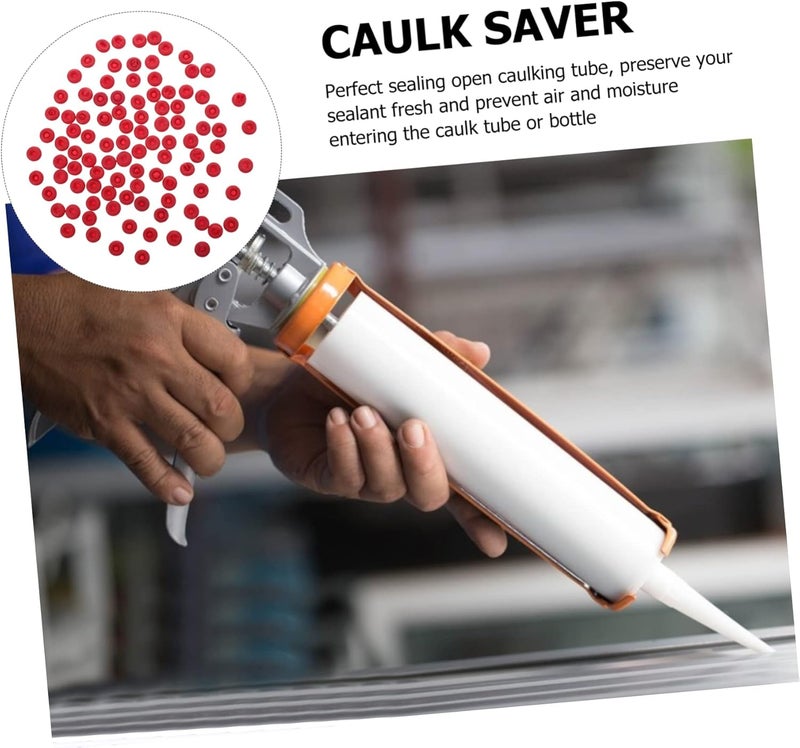 DOITOOL 150pcs Caulk Saving Caps Flexible Sealer Protectors for Resealing Caulk Glue and Paint Tubes and Reusable to Preserve Freshness and Extend Usage - Image 4