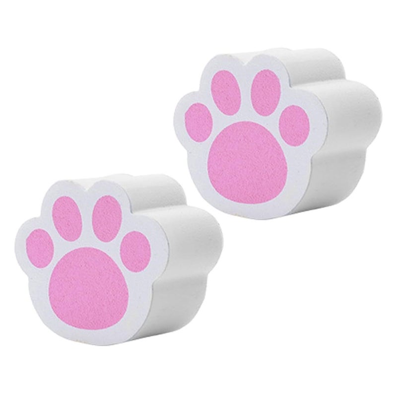 2pcs Cat Paw Design Scrubber Sponge For Glass Mirror Faucet Cleaning Creative Bathroom Household Scouring Tool - Image 2