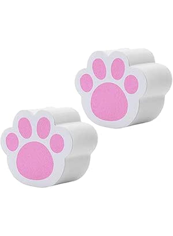2pcs Cat Paw Design Scrubber Sponge For Glass Mirror Faucet Cleaning Creative Bathroom Household Scouring Tool - Image 1