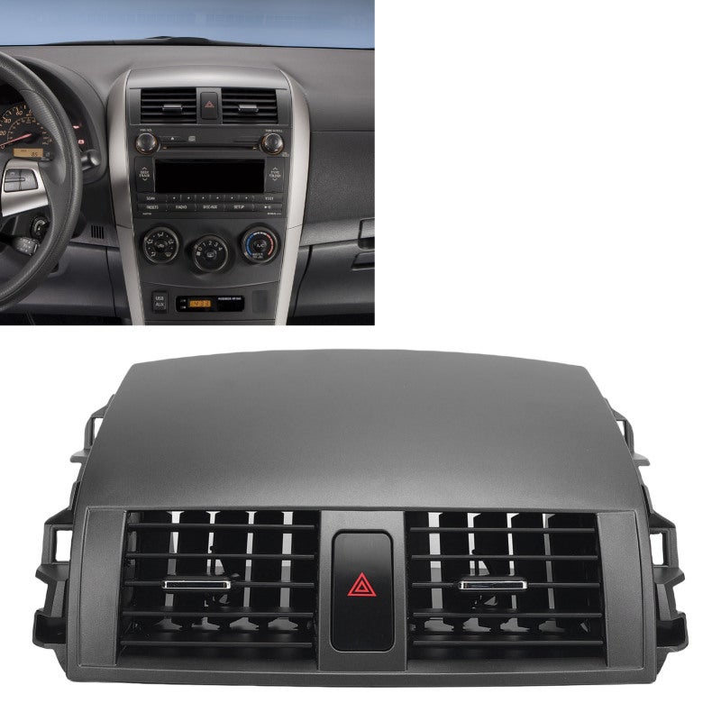 Center Dash AC Vent Panel: 55670-02160 ABS Material Scratch Proof - Improved Airflow Emergency Light Button Clip on Replacement for Vehicle Interior Dashboard - Image 2