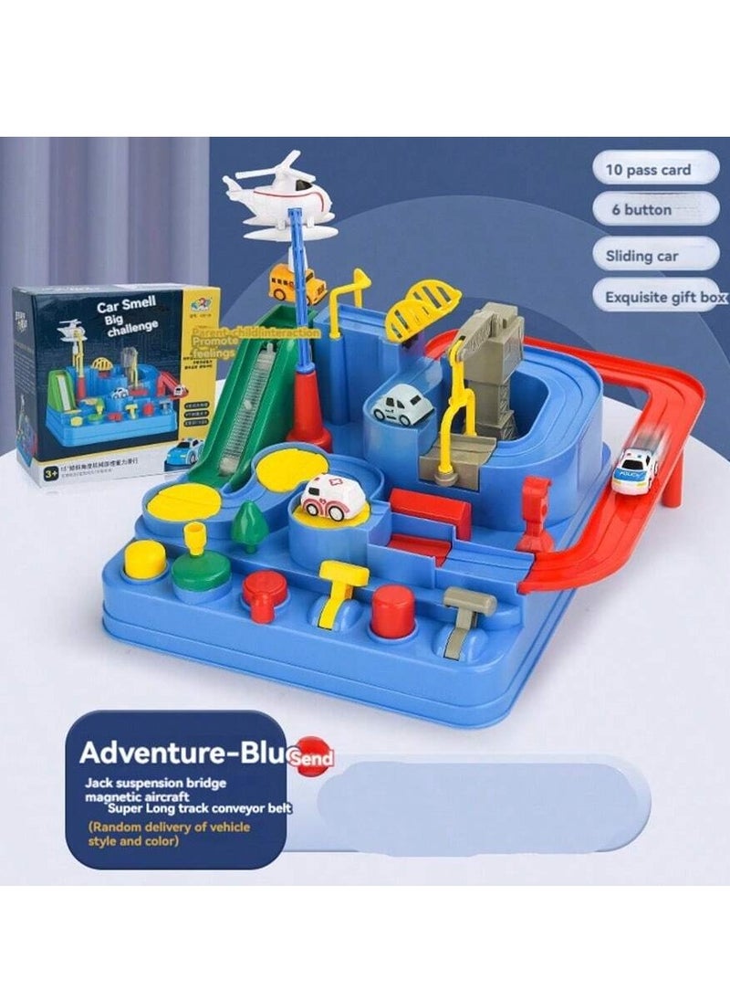 null - Magnetic City Rescue Playset - Interactive Puzzle Rail Car Adventure with Mini Cars for Preschool Learning and Creative Play - Develops Problem-Solving and Motor Skills - Image 1