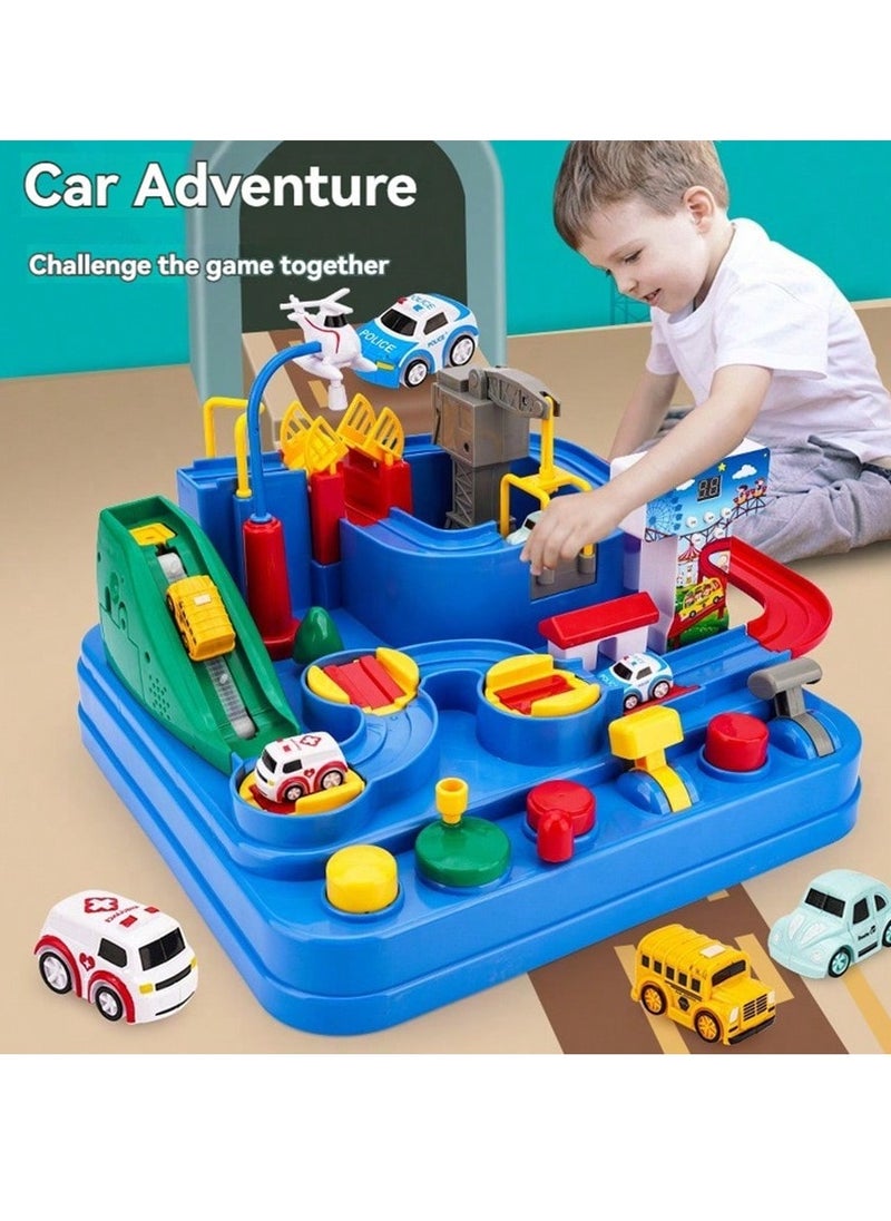 Generic Magnetic City Rescue Playset - Interactive Puzzle Rail Car Adventure with Mini Cars for Preschool Learning and Creative Play - Develops Problem-Solving and Motor Skills  - Image 1