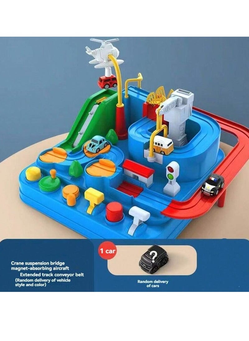Generic Magnetic City Rescue Playset - Interactive Puzzle Rail Car Adventure with Mini Cars for Preschool Learning and Creative Play - Develops Problem-Solving and Motor Skills  - Image 3
