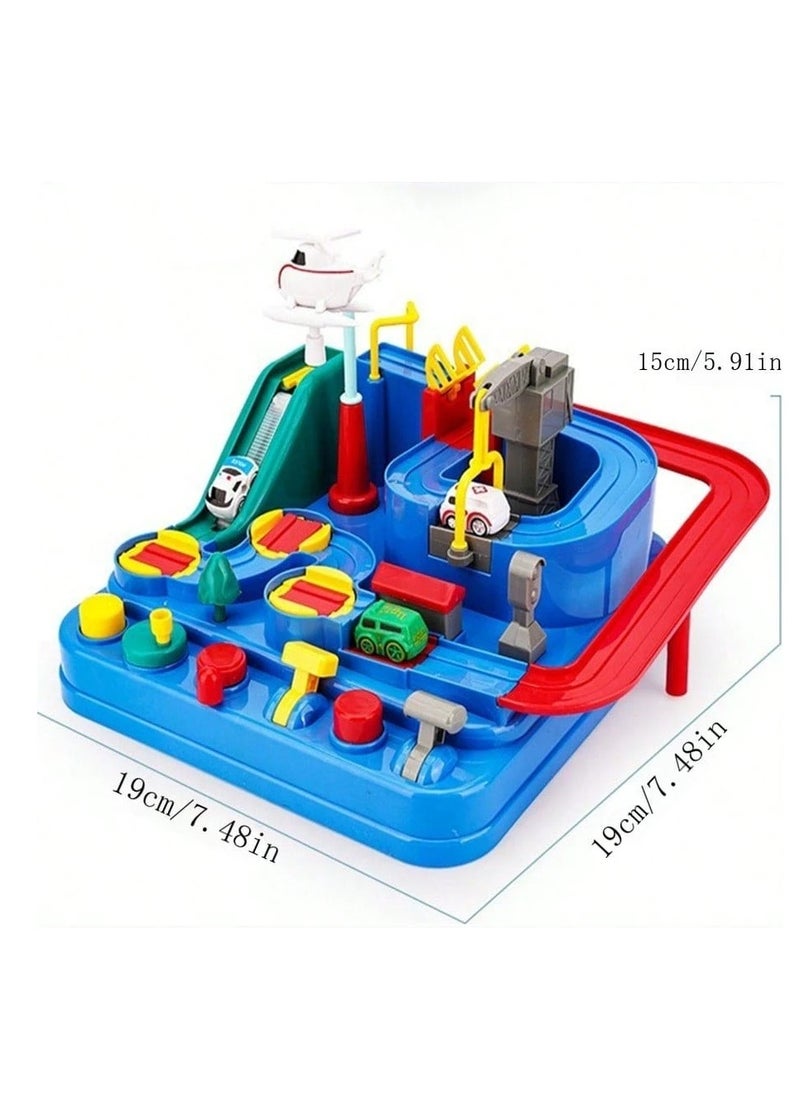 Generic Magnetic City Rescue Playset - Interactive Puzzle Rail Car Adventure with Mini Cars for Preschool Learning and Creative Play - Develops Problem-Solving and Motor Skills  - Image 5