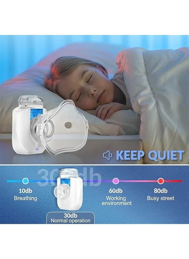 Sthxyfaith Portable Nebulizer for Adults, Handheld Nebulizer for Kids, Portable Nebulizer Machine, with 2 Masks & Mouthpiece, Automatic Cleaning, for Home, Car, Outdoor  - Image 4