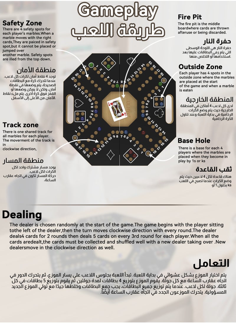 يو إل اتش واي سي ULHYC ، لعبة جاكارو خشبية قوية للتخطيط الاستراتيجي، مع حقيبة يد  - Image 5