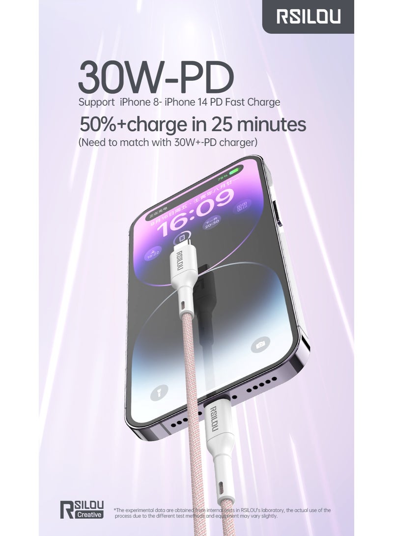 rsilou Type-C to Lightning Fast Charging Data Cable (100cm) - Image 4