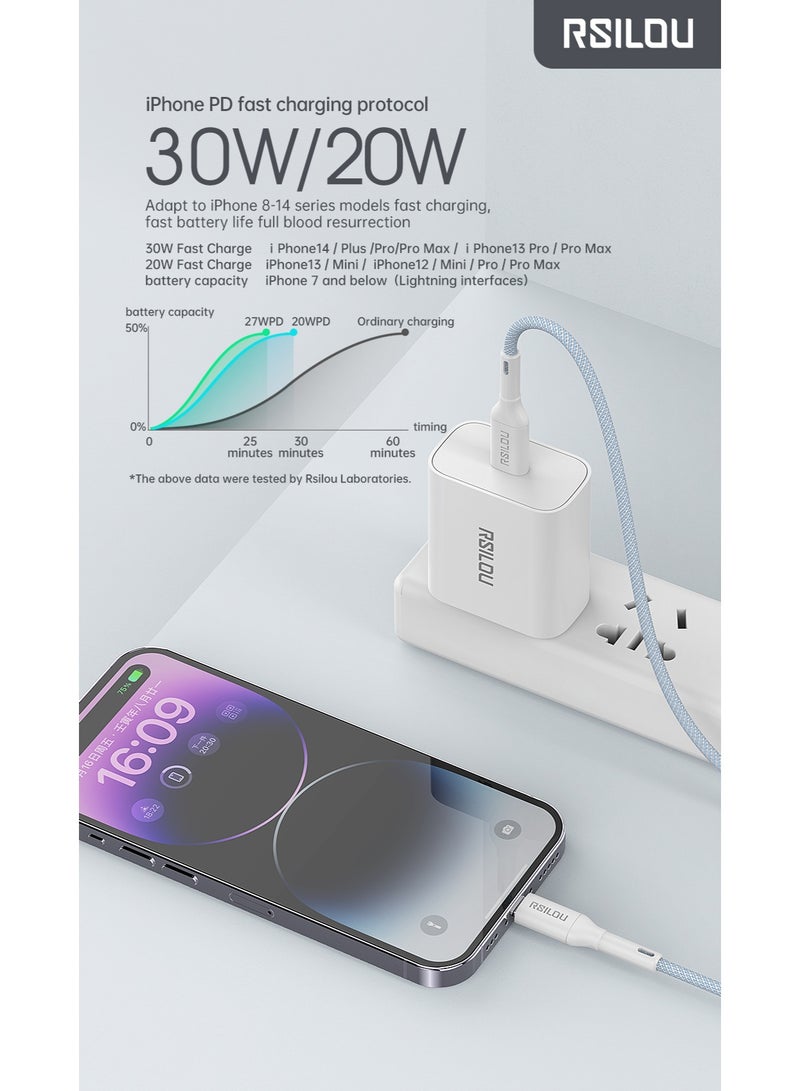 rsilou Type-C to Lightning Fast Charging Data Cable (100cm) - Image 3