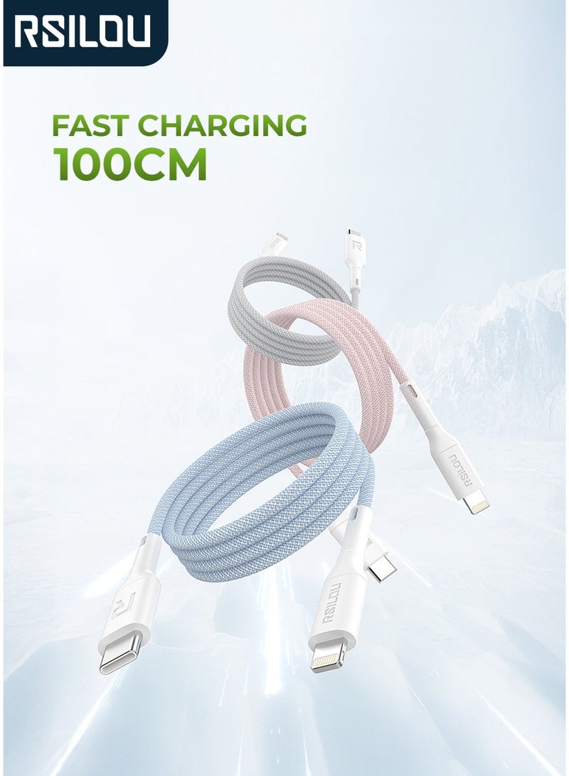 RSILOU-R2025 Type-C to Lightning Fast Charging Data Cable – 100cm, High-Speed Charging & Data Sync, Tangle-Free - Image 1