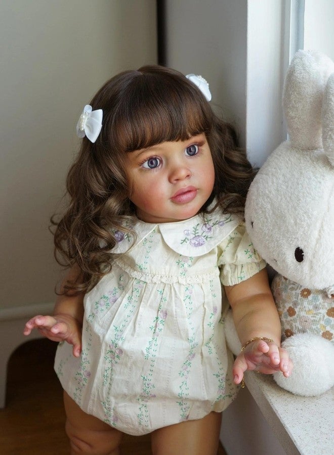 Anano Big Size Reborn Baby Dolls - 26 Inch Realistic Reborn Toddler Baby Girls Dolls, Real Life Baby Doll Rooted Hair Lifelike Toddler Dolls Sweet Face Real Baby Size with Accessories - Image 4