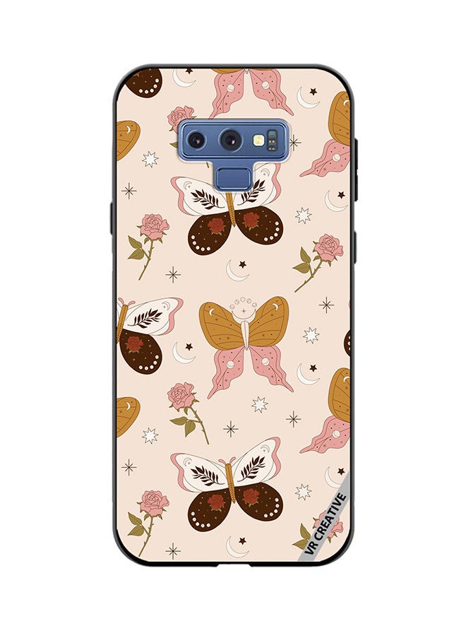 VR CREATIVE Protective Case Cover For Samsung Galaxy Note 9 Boho Magical Flowers And Butterfly Design Multicolour - Image 1