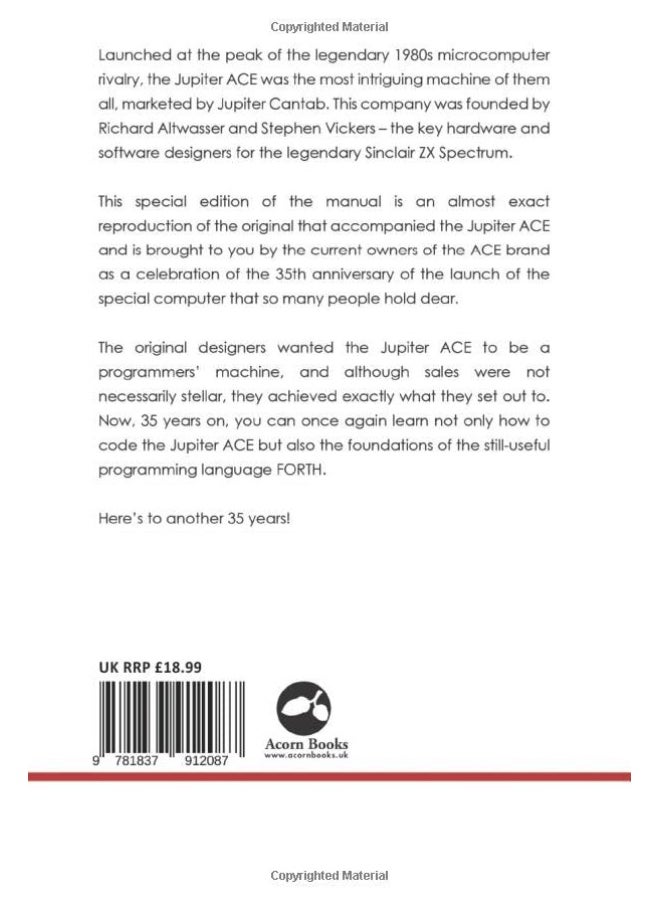 The Jupiter Ace Manual: 40th Anniversary Edition  - Image 1