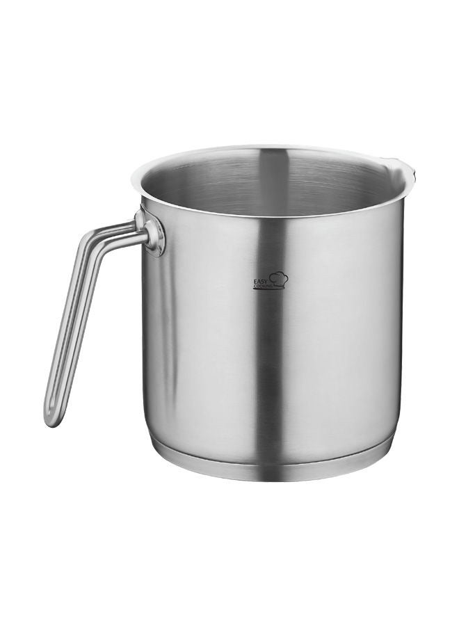 Easy Cooking Stainless Steel Milk Pot 12cm Silver 18/10 (Made in Turkey) - Image 2