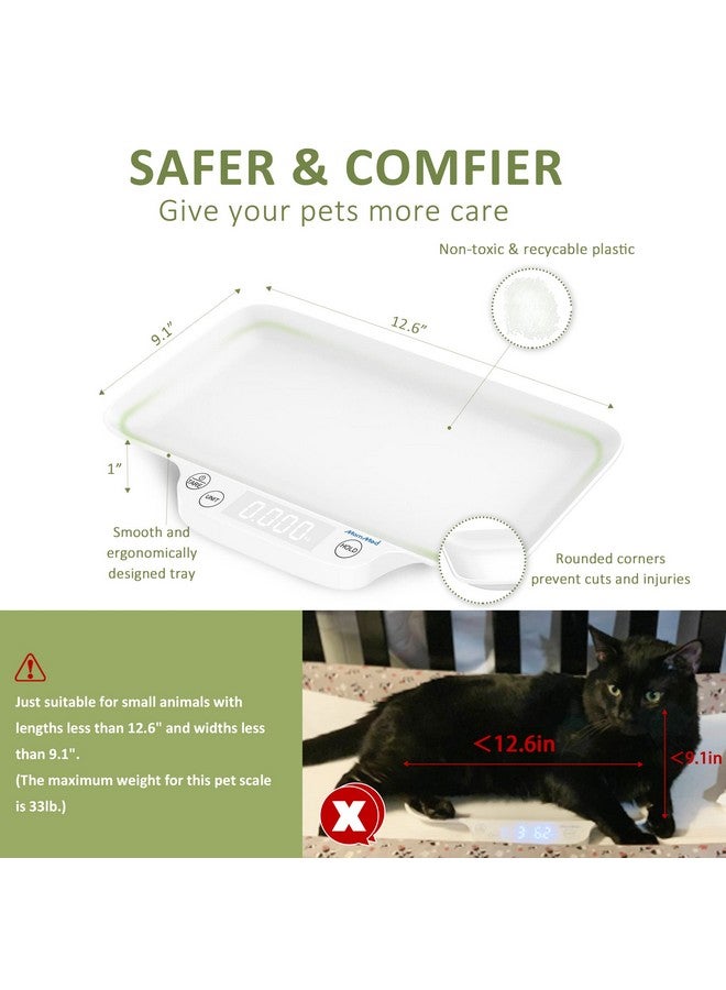 MomMed Digital Pet Scale, Portable Pet Dog Cat Scale With Hold And Tare Function, Precision Digital Scale, New Born Puppy And Kitten Scale With Tray For Puppy/Hamster/Little Bird/Rabbit, 1Oz  33Lb - Image 4