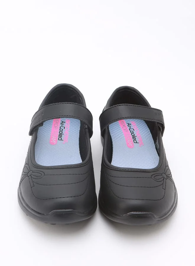 SKECHERS Girls' Embroidered Mary Jane Shoes with Hook and Loop Closure