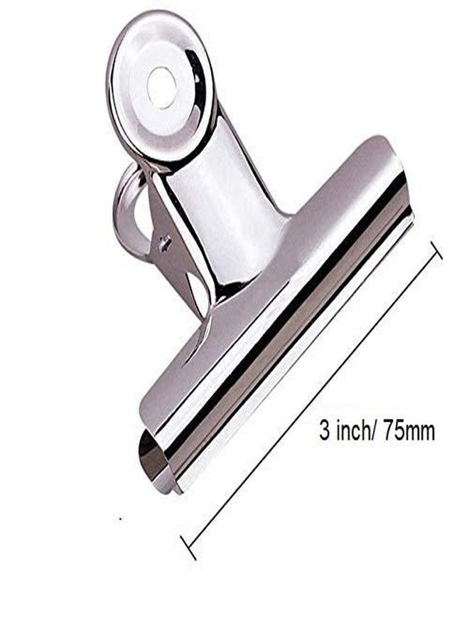 True-Ally مشابك تثبيت أوراق دائرية كبيرة الحجم (75 مم/3 بوصة) شديدة التحمل من ترو-آلي، مناسبة للمكاتب والمنازل والمدارس والمؤسسات، عبوة من 6 مشابك | مصنوعة من الفولاذ المقاوم للصدأ | حقيبة حمل مجانية - Image 2