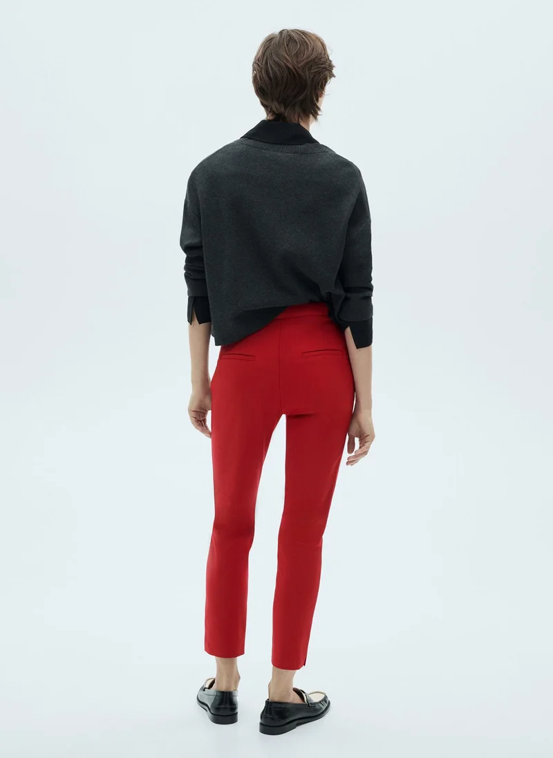 مانجو Straight-Fit Cotton Pants