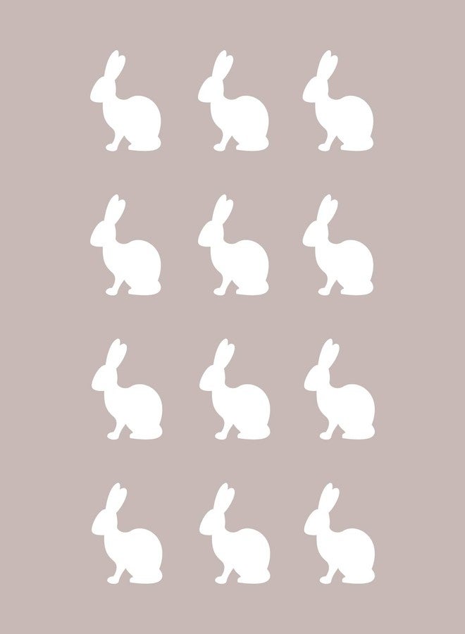 Pulse Vinyl Set of 12 Vinyl Wall Art Decals - Bunnies - 4" x 4" - Fun Rabbits Home Bedroom Living Room Apartment Nursery Playroom - Cute Little Kids Toddler Teens Indoor Outdoor Decor (4" x 4", White) - Image 4