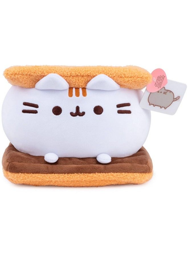 GUND - Pusheen S’Mores Squisheen Plush Stuffed Animal For Ages 8 And Up Brown/White 12” - Image 1