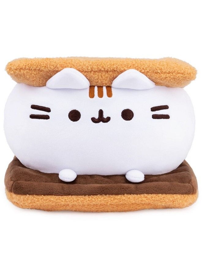GUND - Pusheen S’Mores Squisheen Plush Stuffed Animal For Ages 8 And Up Brown/White 12” - Image 1
