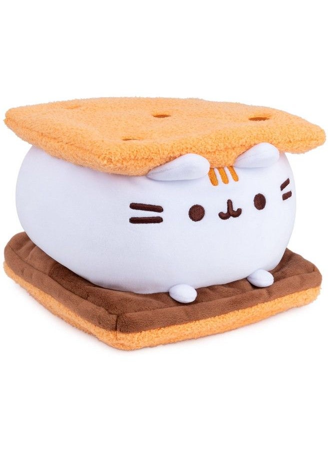 GUND - Pusheen S’Mores Squisheen Plush Stuffed Animal For Ages 8 And Up Brown/White 12” - Image 1