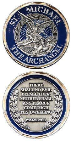 BirchRiver St Michael Archangel Challenge Coin - Psalms 91:10 - Commemorative Collector - Image 2